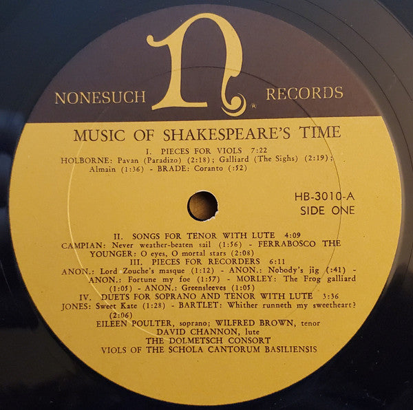 Various : Music Of Shakespeare's Time (Vocal And Instrumental Works Of Elizabethan England) (2xLP, Mono + Box)