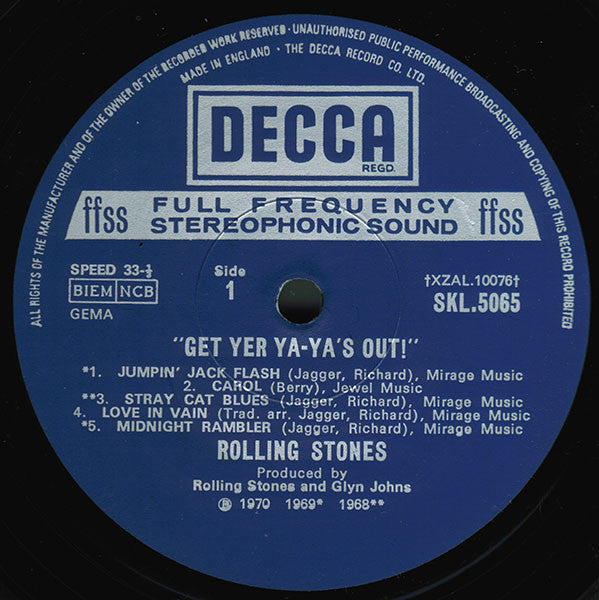 The Rolling Stones : Get Yer Ya-Ya's Out! - The Rolling Stones In Concert (LP, Album)