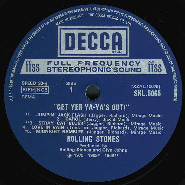 The Rolling Stones : Get Yer Ya-Ya's Out! - The Rolling Stones In Concert (LP, Album)