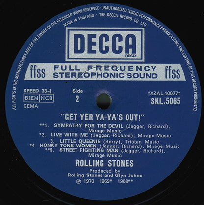 The Rolling Stones : Get Yer Ya-Ya's Out! - The Rolling Stones In Concert (LP, Album)