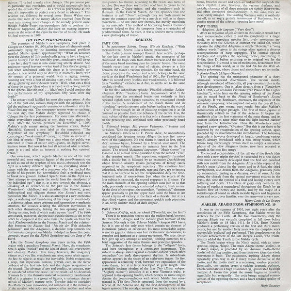 Gustav Mahler, Los Angeles Philharmonic Orchestra, Zubin Mehta : Symphony No. 5 / Adagio From Symphony No. 10 (2xLP)