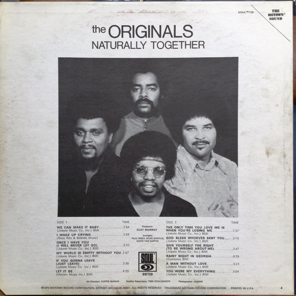The Originals : Naturally Together (LP, Album)