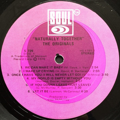 The Originals : Naturally Together (LP, Album)