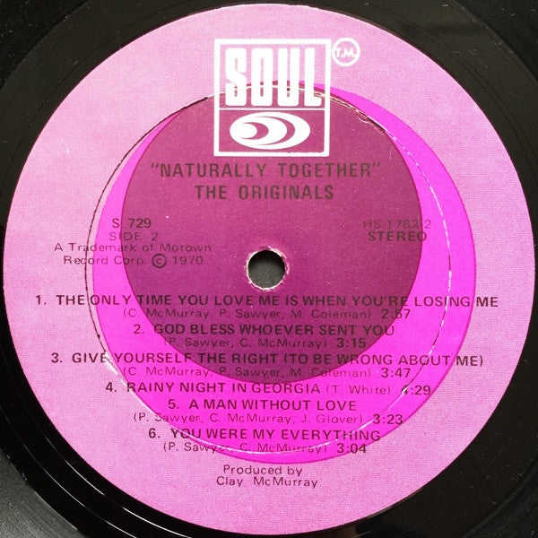 The Originals : Naturally Together (LP, Album)