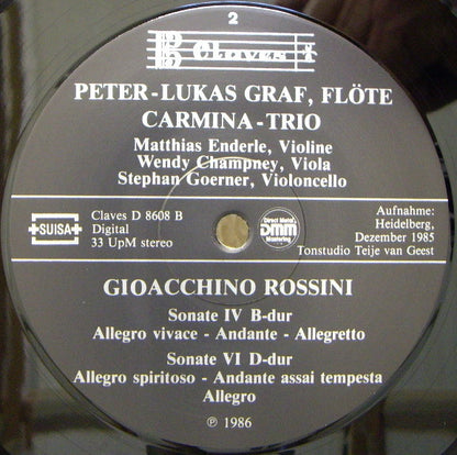 Gioacchino Rossini, Peter-Lukas Graf, Carmina-Streichtrio : Flötenquartette (LP, Album, DMM)