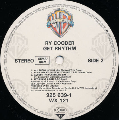 Ry Cooder : Get Rhythm (LP, Album)