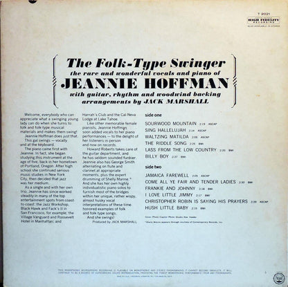 Jeannie Hoffman : The Folk-Type Swinger (LP, Album, Mono)