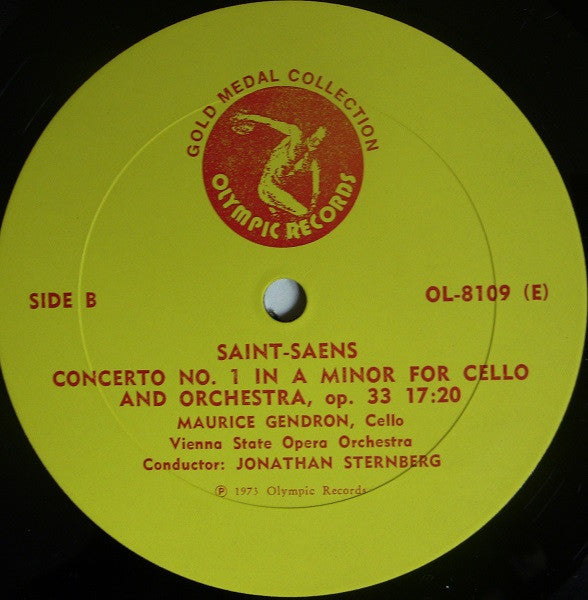 Joseph Haydn, Camille Saint-Saëns, Maurice Gendron, Orchester Der Wiener Staatsoper Conducted By Jonathan Sternberg : Cello Concerto In D (Op. 101) / Cello Concerto No. 1 (Op. 33) (LP, Album)