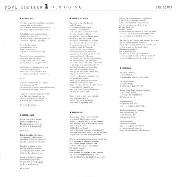 Povl Kjøller : Her Og nu (LP, Album)