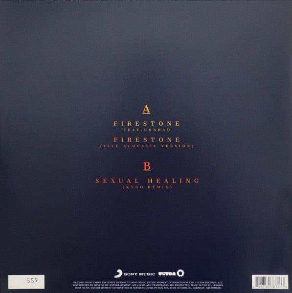 Kygo Ft. Conrad Sewell : Firestone (12", Maxi, Ltd, Num)