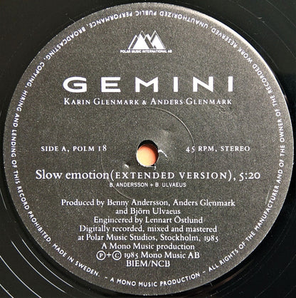 Gemini (5) : Slow Emotion (12")