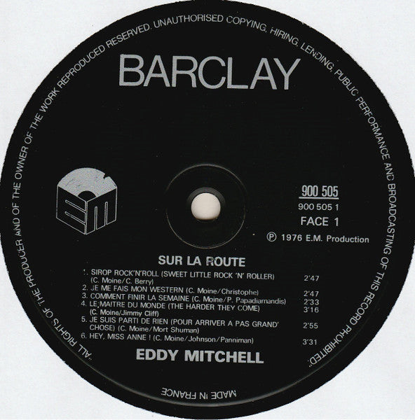 Eddy Mitchell : Sur La Route De Memphis (LP, Album, Gat)