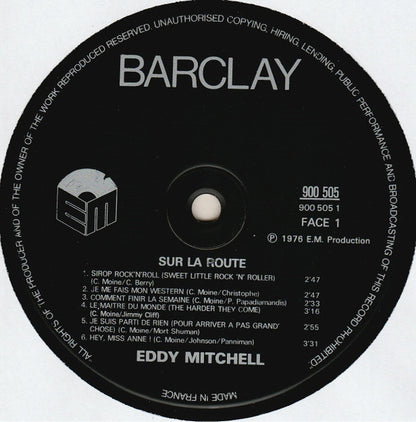 Eddy Mitchell : Sur La Route De Memphis (LP, Album, Gat)