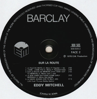 Eddy Mitchell : Sur La Route De Memphis (LP, Album, Gat)