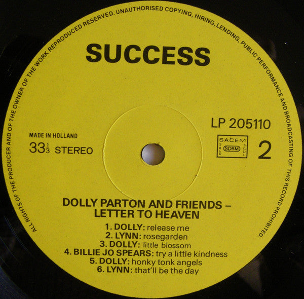 Dolly Parton & Various : Letter To Heaven (LP, Comp)