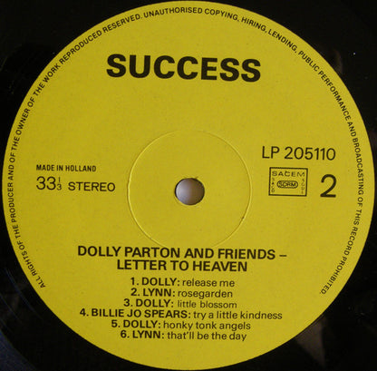 Dolly Parton & Various : Letter To Heaven (LP, Comp)