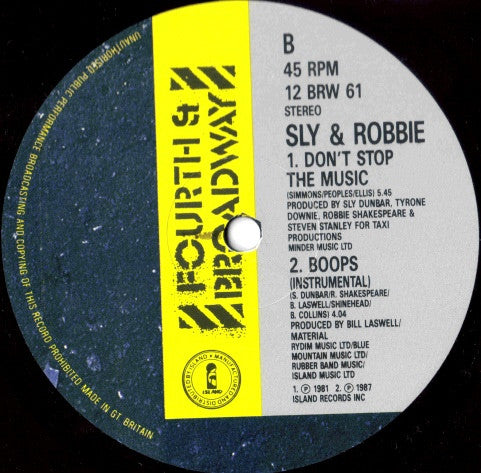 Sly & Robbie : Boops (Here To Go) (12", Single)