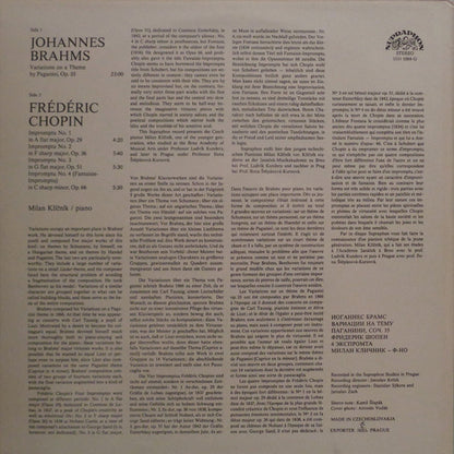 Johannes Brahms, Frédéric Chopin - Milan Klíčník : Paganini Variations / 4 Impromptus (LP)