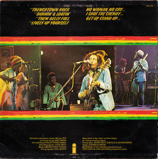 Bob Marley & The Wailers : Live! (LP, Album)