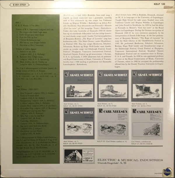 C.E.F. Weyse / Carl Nielsen / Aksel Schiøtz : The Art Of Aksel Schiøtz Volume 1 (LP, Comp)