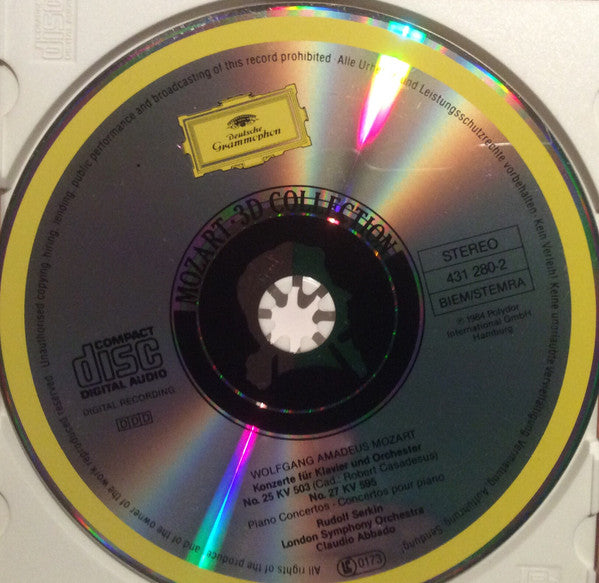 Wolfgang Amadeus Mozart - Rudolf Serkin, London Symphony Orchestra, Claudio Abbado : Klavierkonzerte Nos. 25 & 27 (CD, Comp)