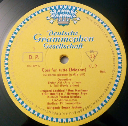 Wolfgang Amadeus Mozart - Eugen Jochum : Cosi Fan Tutte (Box + 3xLP, Mono)