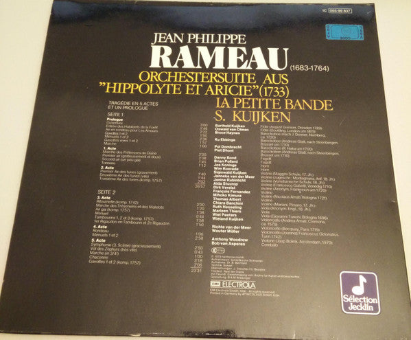 Jean-Philippe Rameau - La Petite Bande - Sigiswald Kuijken : Orchestersuite Aus "Hippolyte Et Aricie 1733" (LP, Gat)