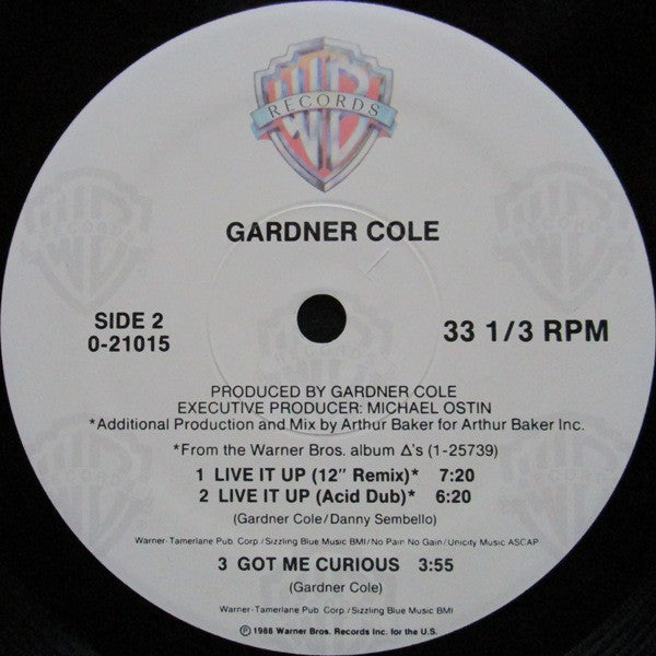 Gardner Cole : Live It Up (12")