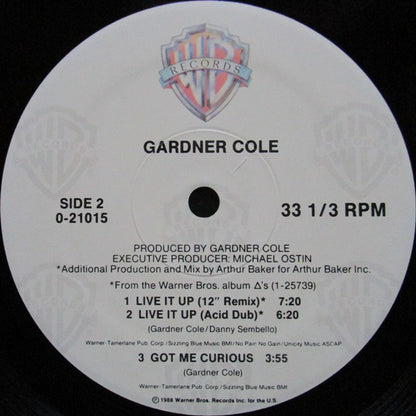 Gardner Cole : Live It Up (12")