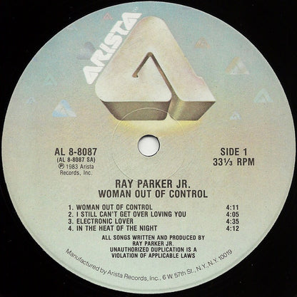 Ray Parker Jr. : Woman Out Of Control (LP, Album, RCA)
