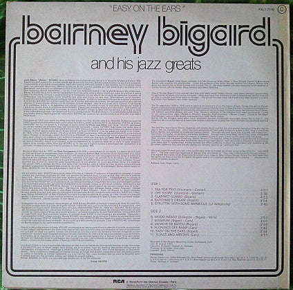 Barney Bigard And His Jazz Greats : Easy On The Ears (LP, Album)