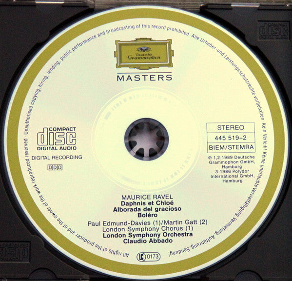 Maurice Ravel - London Symphony Orchestra, Claudio Abbado : Boléro / Daphnis Et Chloë / Alborada Del Gracisoso (CD, Comp)