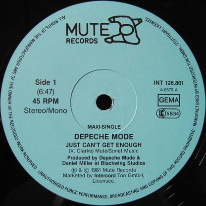 Depeche Mode : Just Can't Get Enough (12", Maxi)