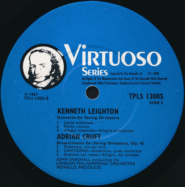 John McCabe (2) / Kenneth Leighton / Adrian Cruft - John Snashall Conducting The London Philharmonic Orchestra : Symphony / Concerto For String Orchestra / Divertmento For String Orchestra (LP, Album)
