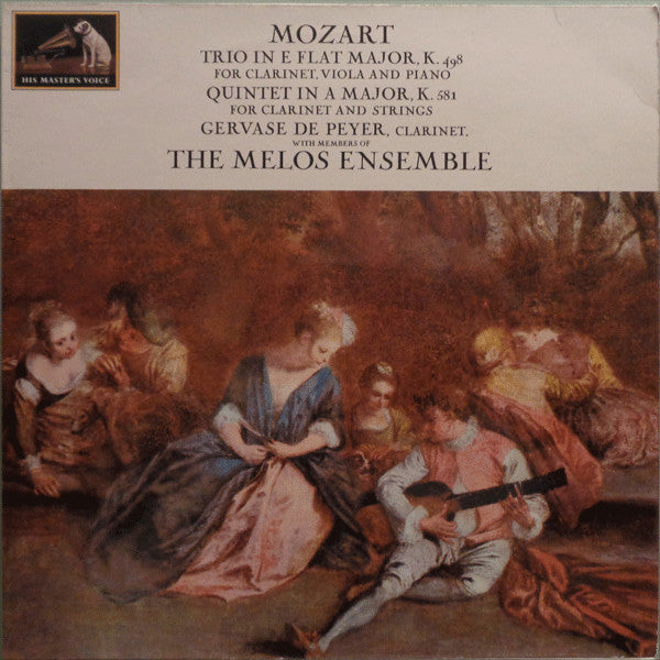 Wolfgang Amadeus Mozart, Gervase de Peyer, Melos Ensemble Of London : Trio In E Flat Major, K. 498 For Clarinet, Viola And Piano / Quintet In A Major, K. 581 For Clarinet And Strings (LP, RP, B/W)