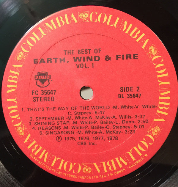 Earth, Wind & Fire : The Best Of Earth, Wind & Fire Vol. I (LP, Comp, Gat)