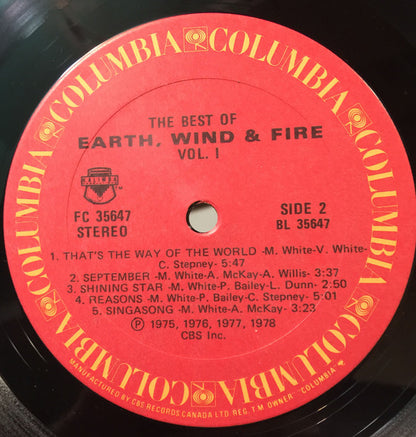 Earth, Wind & Fire : The Best Of Earth, Wind & Fire Vol. I (LP, Comp, Gat)