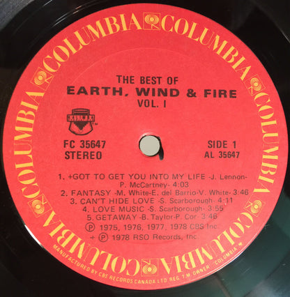 Earth, Wind & Fire : The Best Of Earth, Wind & Fire Vol. I (LP, Comp, Gat)