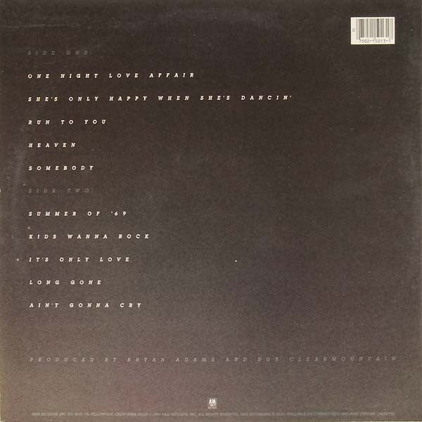 Bryan Adams : Reckless (LP, Album, Gra)