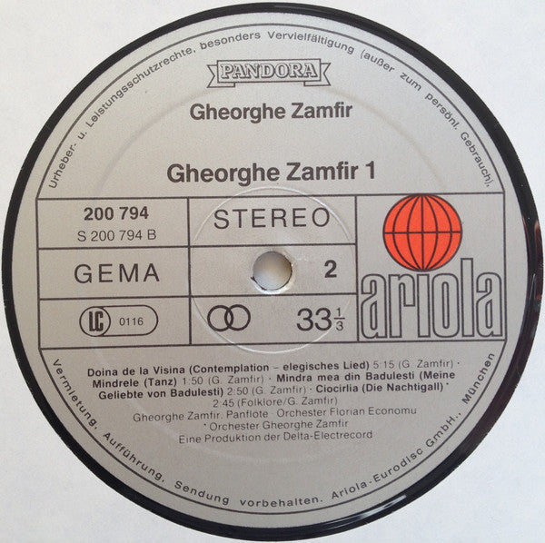 Gheorghe Zamfir : Gheorghe Zamfir 1 (LP, Comp, RE)