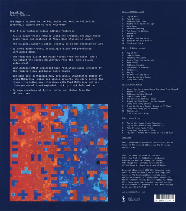 Paul McCartney : Tug Of War (3xCD + DVD-V + Box, Dlx, Ltd, Num)