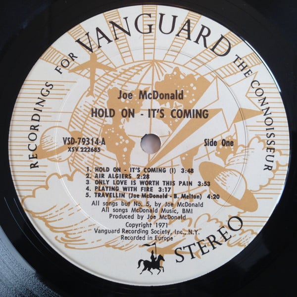 Country Joe McDonald : Hold On, It's Coming (LP, Album, Gat)