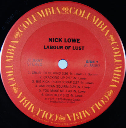 Nick Lowe : Labour Of Lust (LP, Album, Ter)