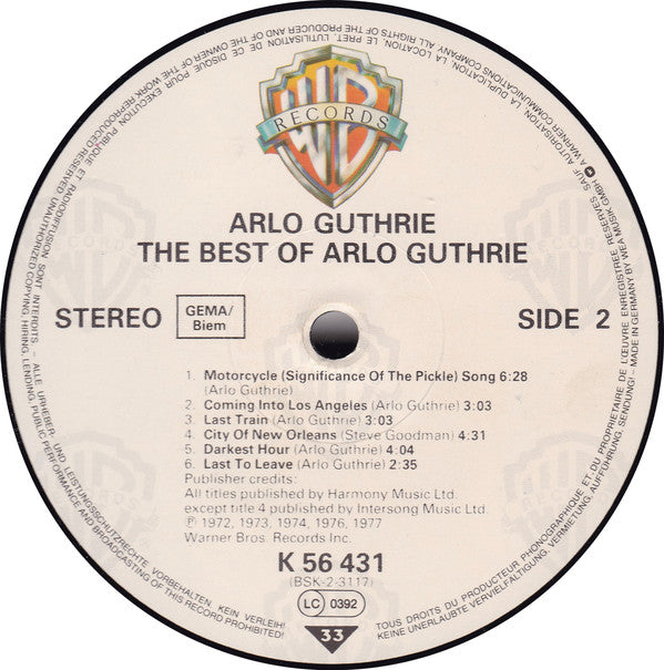 Arlo Guthrie : The Best Of Arlo Guthrie (LP, Comp, RE)