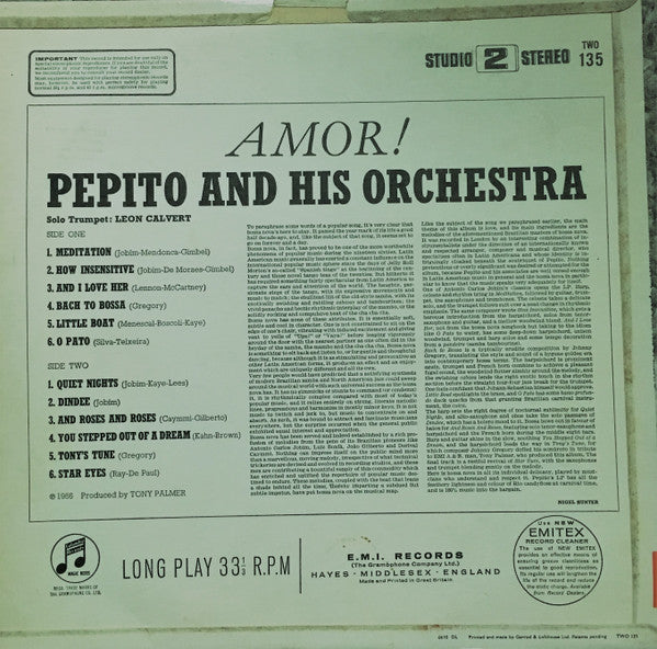 Pepito And His Orchestra : Amor! (LP, Album)