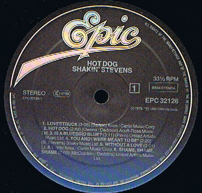 Shakin' Stevens : Hot Dog (LP)