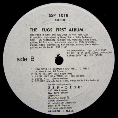 The Fugs : The Fugs First Album (LP, Album, RE)