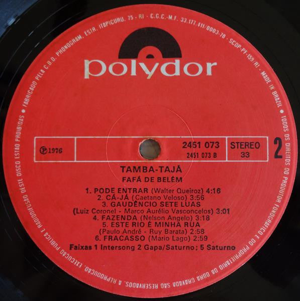 Fafá de Belém : Tamba-Tajá (LP, Album)