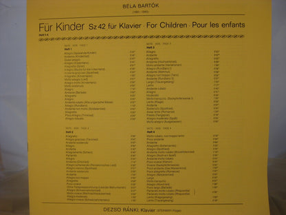 Béla Bartók, Dezső Ránki : Für Kinder (2xLP + Box)