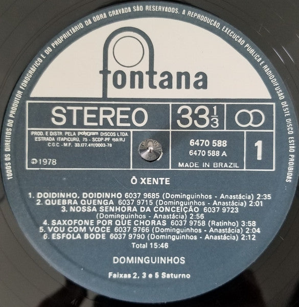 Dominguinhos : Ó Xente! (LP, Album)